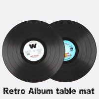 Набор подставок под тарелки в виде пластинок Vinyl Style 2 шт., диаметр 22 см