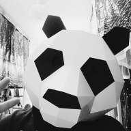 Картонная 3D маска Панда Art Panda Mask, набор для сборки, DIY - Картонная 3D маска Панда Art Panda Mask, набор для сборки, DIY