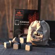 Камни для виски Whiskey Stones из натурального стеатита 9 шт. с мешочком - Камни для виски Whiskey Stones из натурального стеатита 9 шт. с мешочком