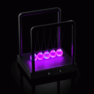 Светящиеся шары Ньютона Light Up Newtons Cradle 20 см, Маятник Ньютона - Светящиеся шары Ньютона Light Up Newtons Cradle 20 см, Маятник Ньютона